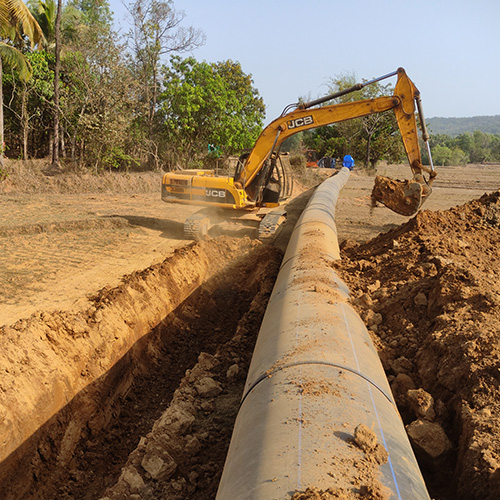 Pipe Distribution Network at Command Area of Wafoli, Sawantwadi by ASP Infra Projects, Kolhapur